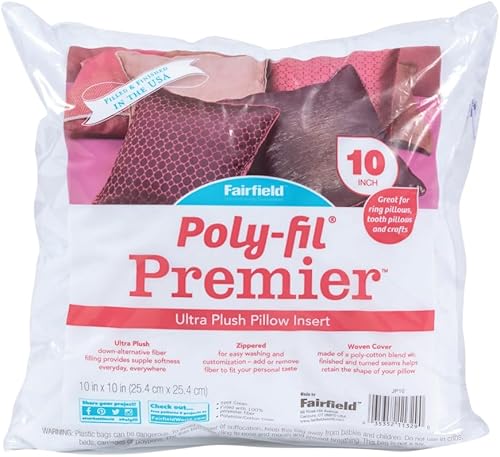 Fairfield Poly-Fil Premier Mini Accent - Cojín (1 unidad, 1 unidad), color blanco