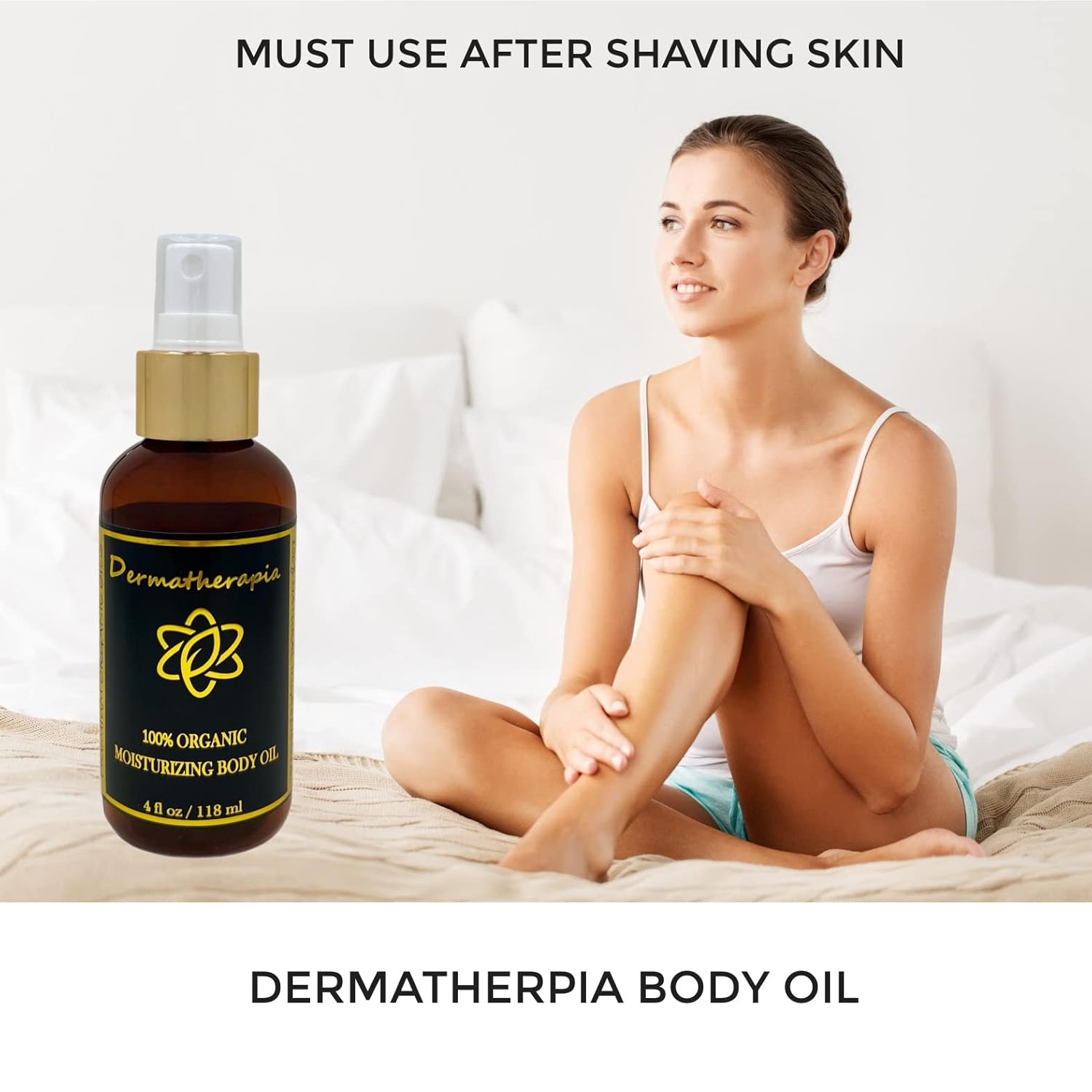 100% Organic Luxury Body Oil, Hair Oil, and Face Oil -Smoothing for Aging Skin, Scalp, and Problem Skin. Ultra Moisturizing and Delivers Nutrients to Promote Soft Skin and Silky Hair. Absorbs Quickly