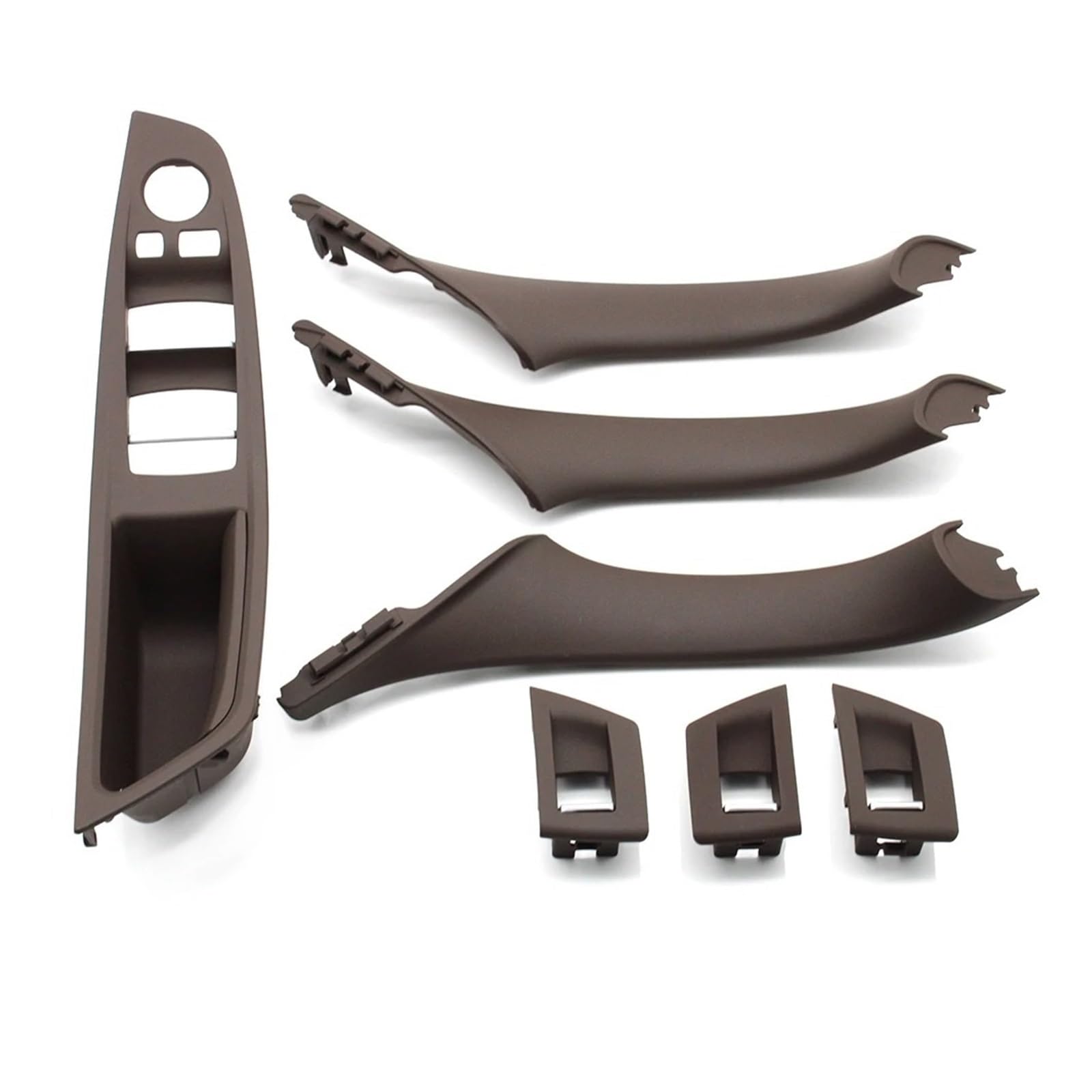 HLJNLVBN Car Interior Sticker Left Drive LHD Car Interior Door Handle Pull 7Pieces Set for BMW for 5 Series for F10 for F18 523 525 528(Model A Moka)
