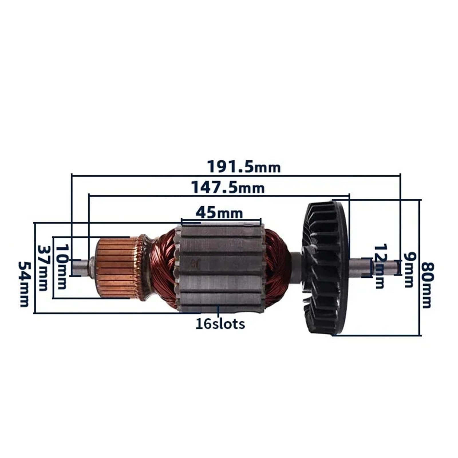 Ancla de Rotor de armadura de AC220V-240V, repuesto de amoladora angular GA7020 GA9020, accesorios de herramientas eléctricas de Rotor