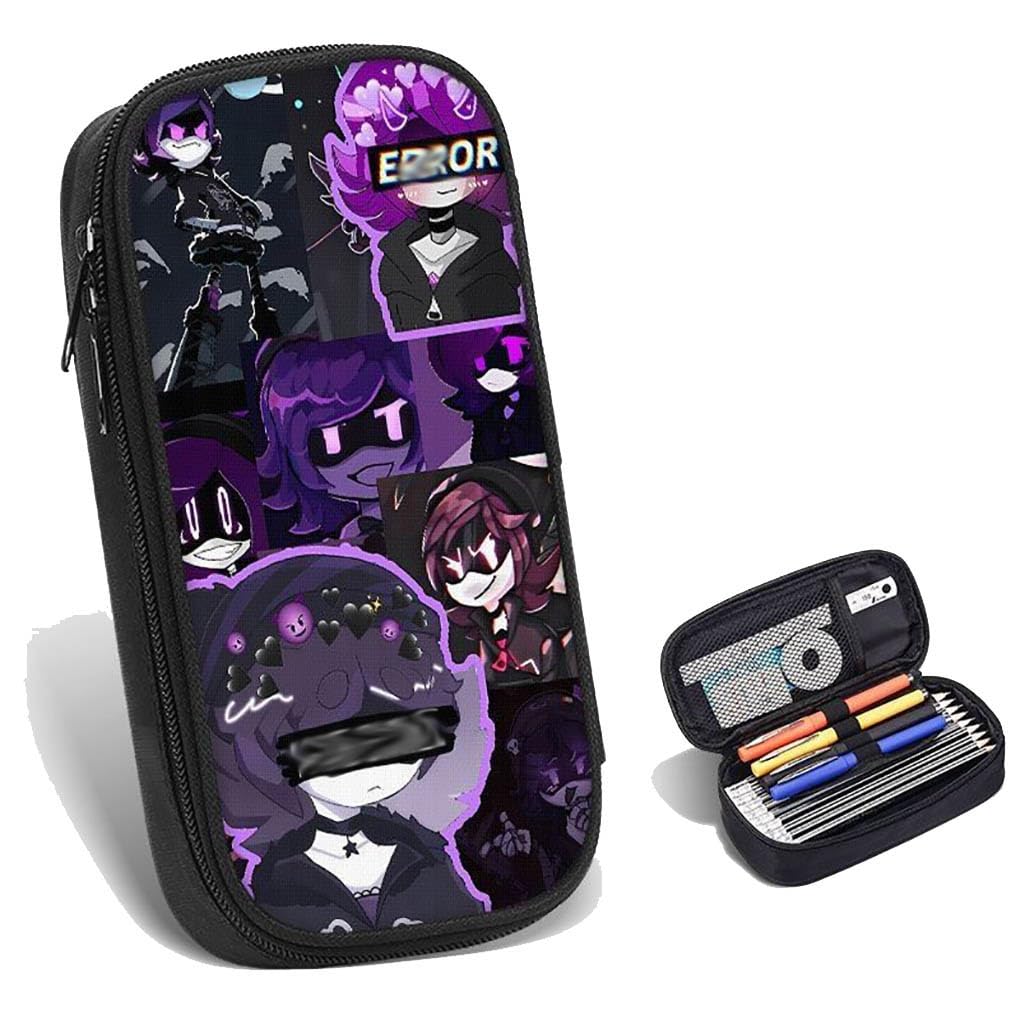 Murder Uzi Drone Pencil Case | Stylish, Practical, and Large Capacity Pencil Pouch | Versatile Storage for Stationery, Toiletries, Makeup, Travel & Office Supplies (Purple-2)