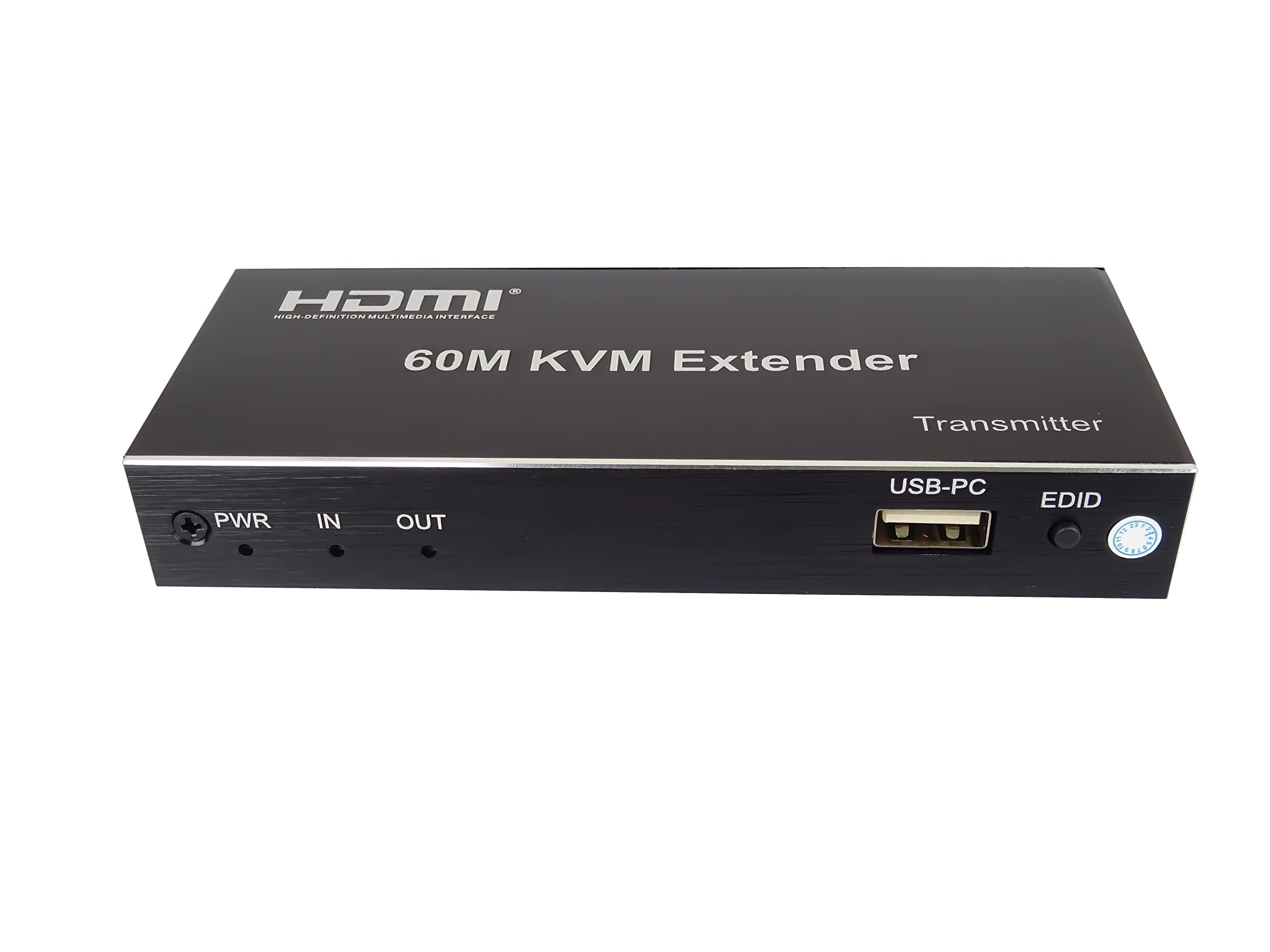 PremiumCord Extender HDMI KVM con 2 x USB Fino a 60 m con Audio Tramite Cavo Patch Cat5e/Cat6, Compatibile con Full HD 1080p 60Hz, alloggiamento in Metallo