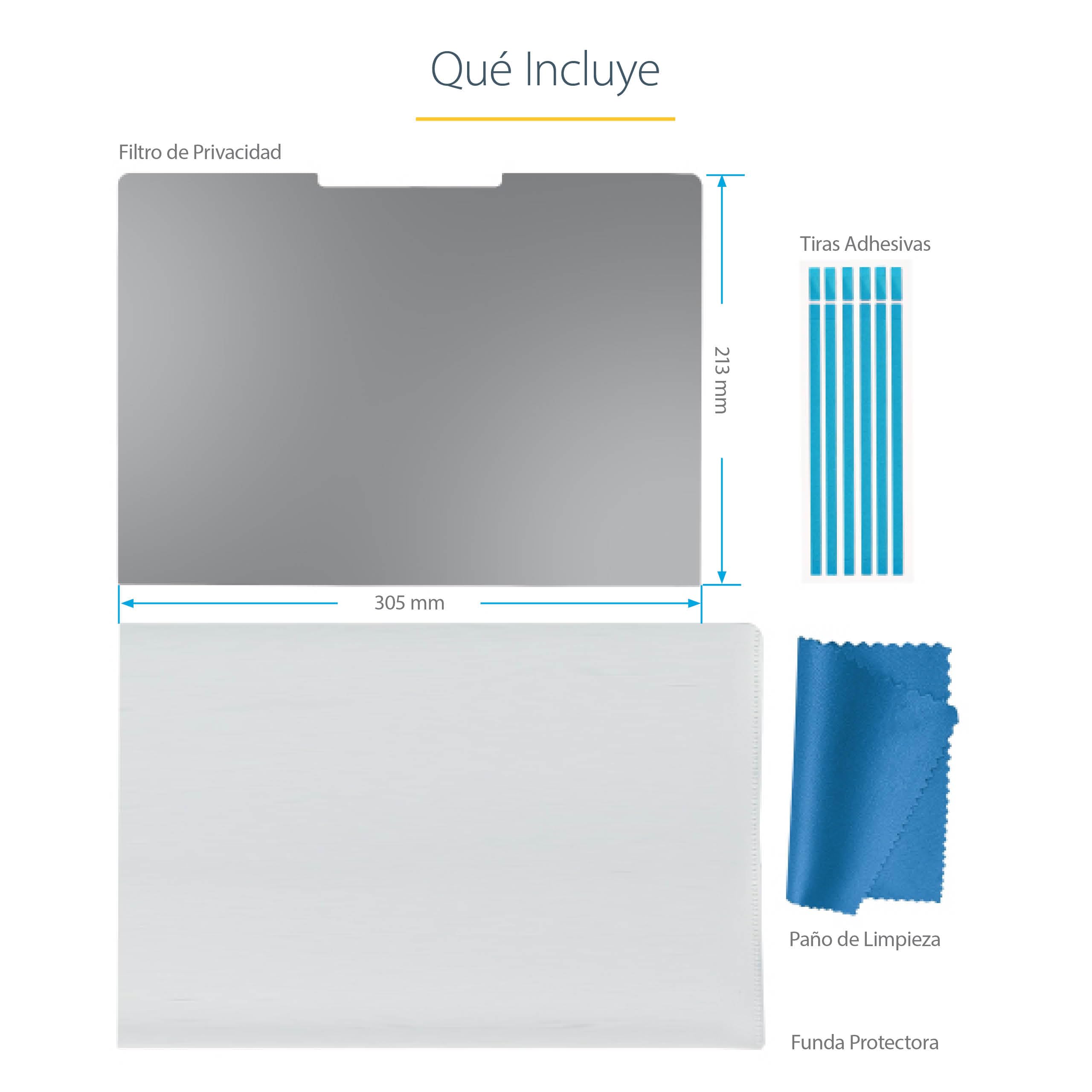StarTech Filtro de Privacidad Mate Surface Laptop/Book 13.5in | Bloquea 51% de Luz Azul, Revestimiento Antihuellas, Incluye Funda de Transporte
