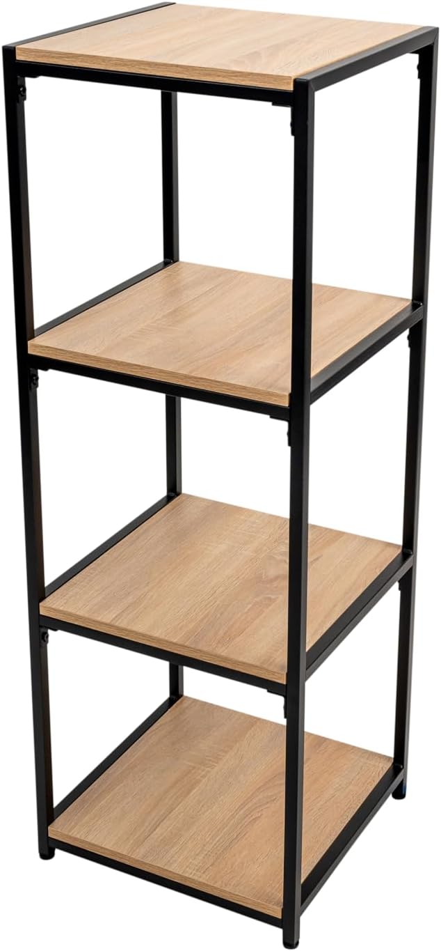 CB Home Square 4-Tier Freestanding Tower - Modular Shelving System Customizable with 30+ Free Combination - Contract Grade Quality