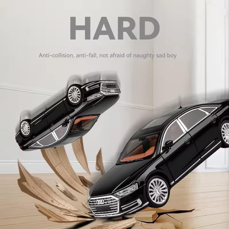 Image of Invite Enterprise 1:24 Audi A8 Luxury Car Alloy Model Car Toy Diecast Sound Light Car Toys Vehicle【Color as per stock】