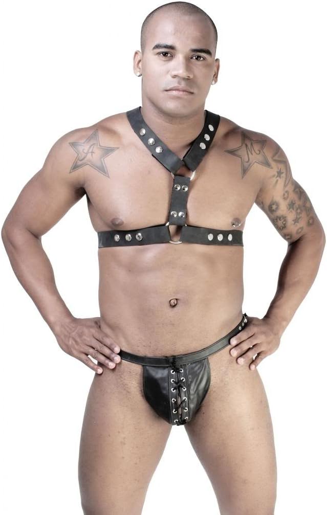 Whip It Leather's Men's Leather Laced Jockstrap