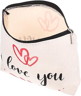 فوميز. شنطة تخزين مستحضرات التجميل للنساء، محفظة تغيير المحفظة النقدية حقيبة مستحضرات التجميل حقيبة مستحضرات التجميل حقيبة يد بسحاب حقيبة مستحضرات التجميل حقيبة سفر صغيرة محفظة عملات معدنية زر الكتان