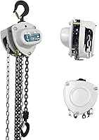 TOYO 1 Ton Chain Hoist 2200 lbs 10ft Manual Chain Block G80 Chain Fall Heavy Duty Hooks for Warehouse Construction