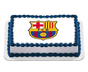 Cakecery Barcelona Football Club Logo Barca Edible Cake Image Topper Personalized Birthday Cake Banner 1/4 Sheet