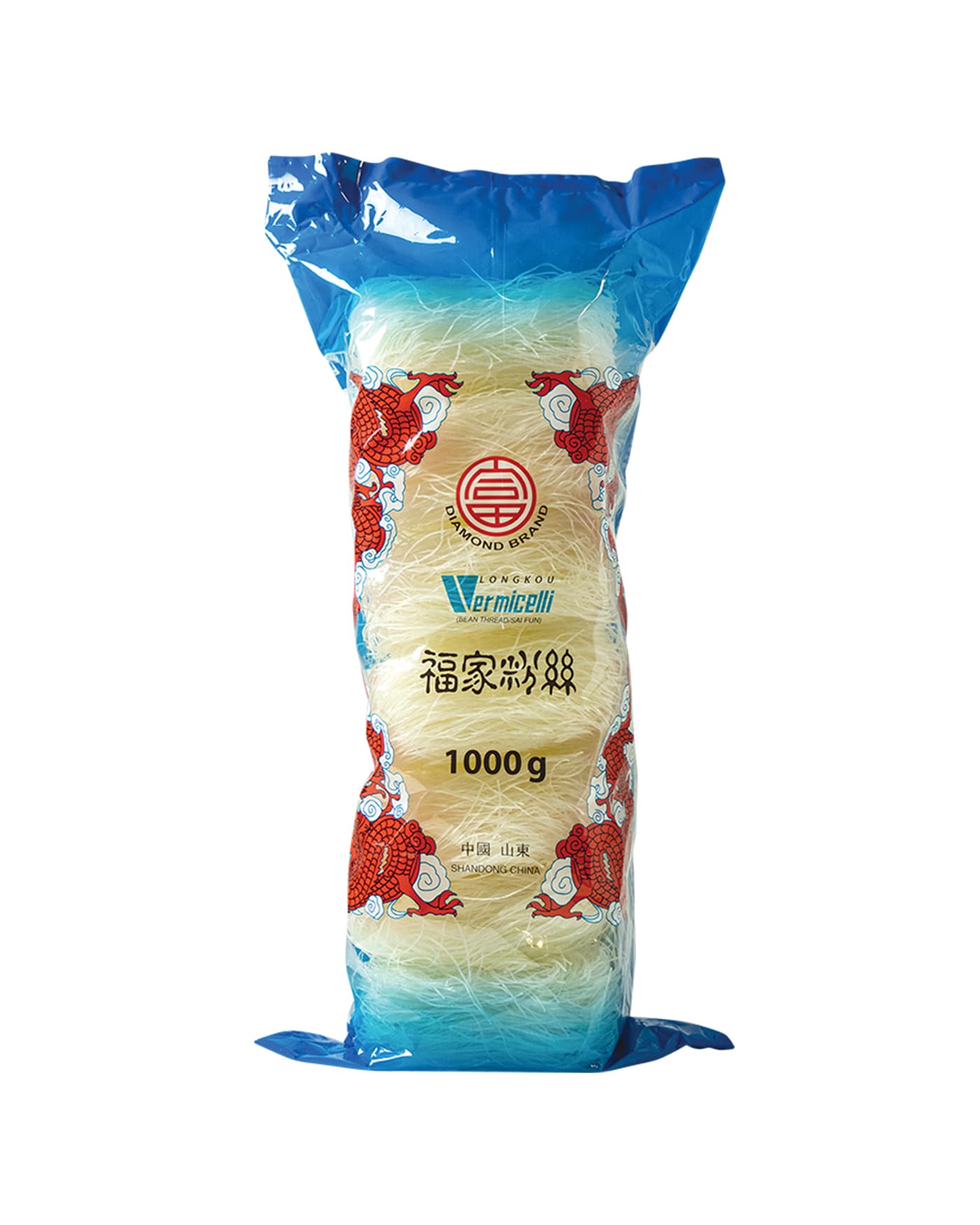 DIAMOND Glasnudeln, lange Glasnudeln, von Natur aus vegan und glutenfrei - 1 x 1 kg
