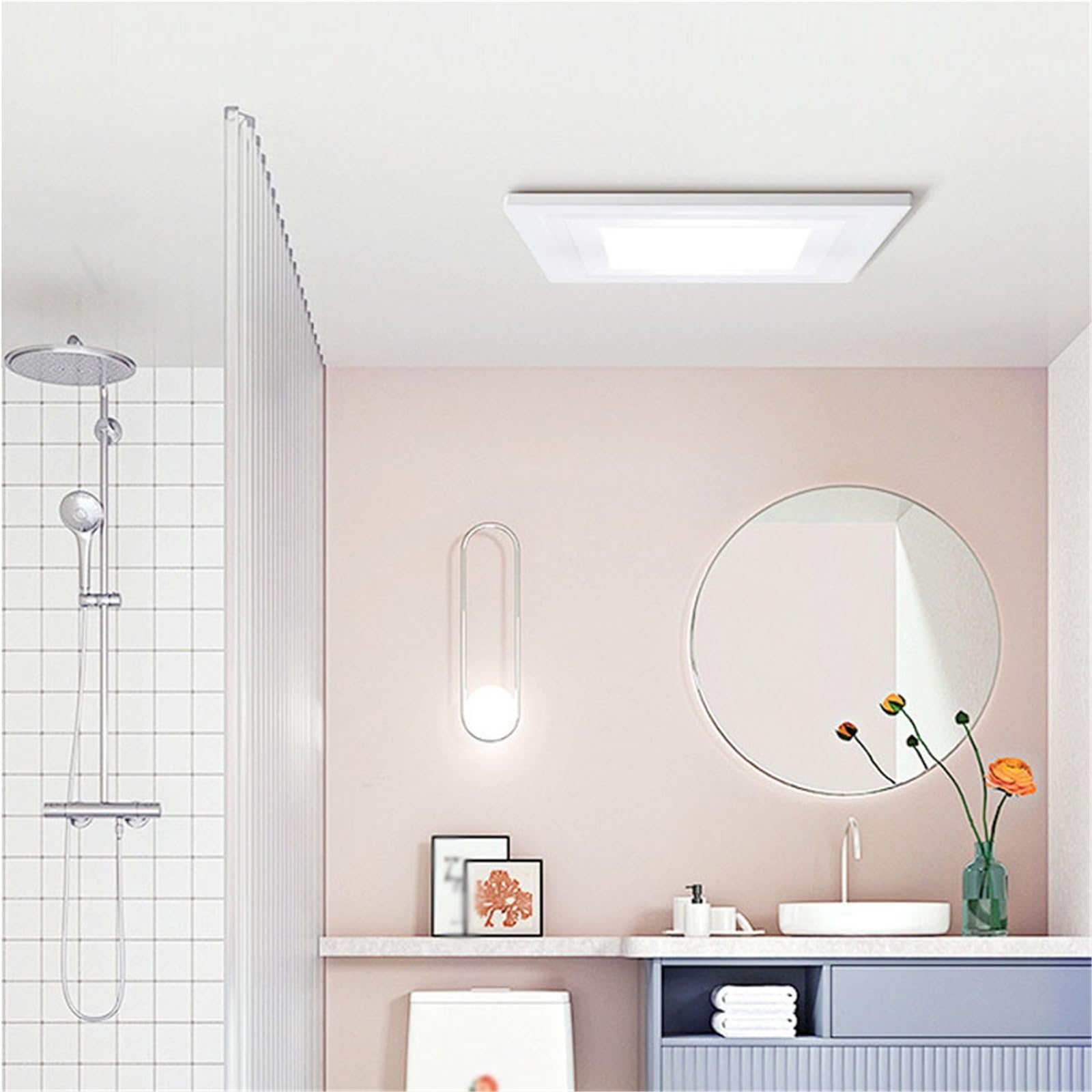 Illuminazione silenziosa for bagno con ventola di scarico a LED Garage