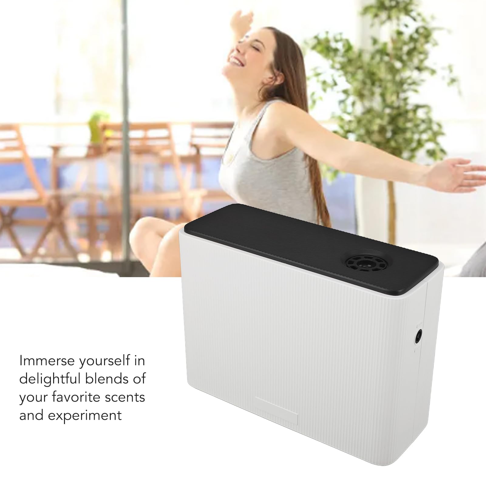 Máquina de Aire Aromático para el Hogar, Difusor de para Aceites Esenciales, Difusor Automático Inteligente de Aromaterapia de Aceites Esenciales (Enchufe europeo (100-240