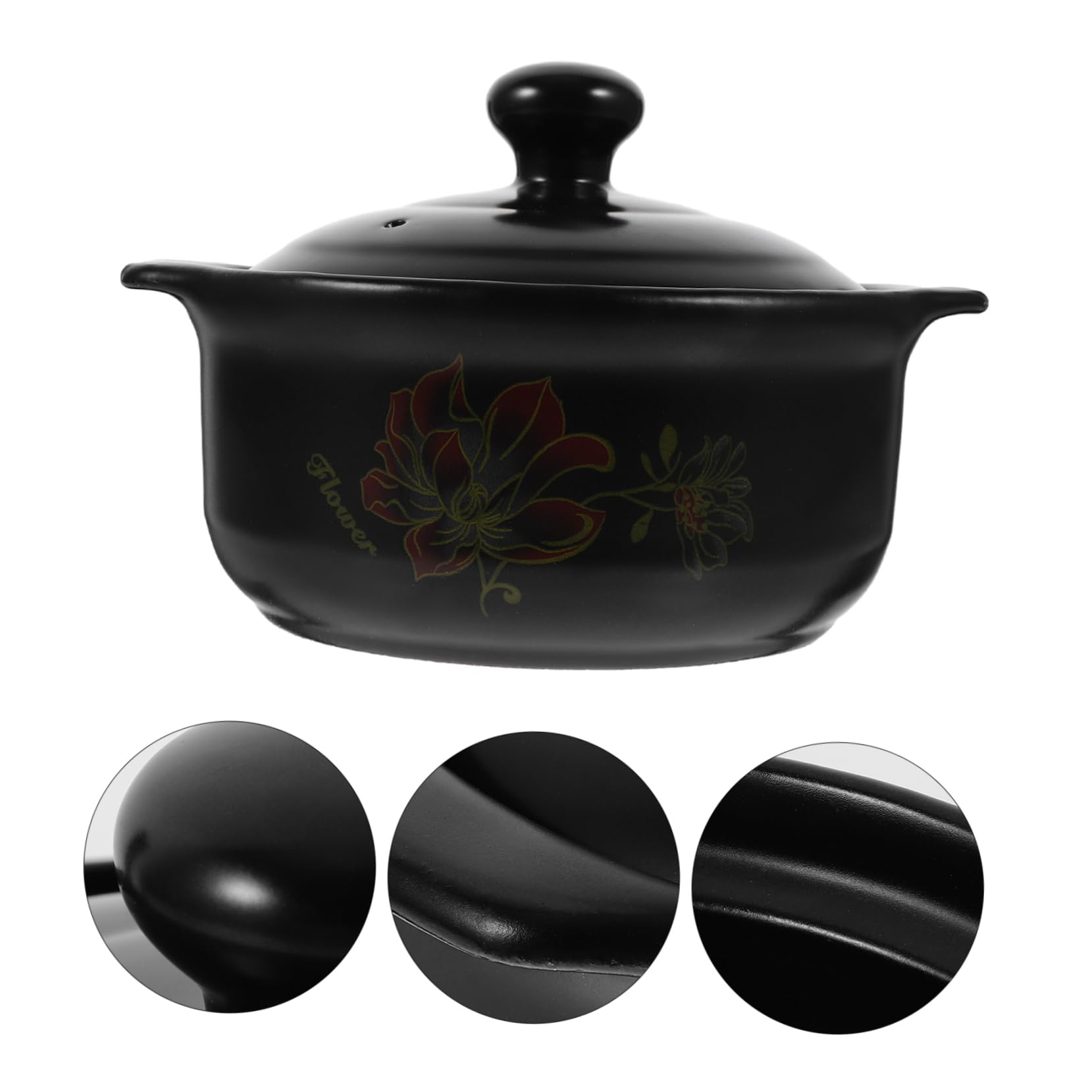 Casserole et Collecte D'énergie pour Cuisson Uniforme en Céramique 1600ml Design Créatif, Usage Domestique de 1 à 2 Personnes