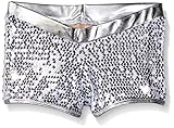 Gia-Mia Dance Big Girls Sequin Short, Silver, Medium