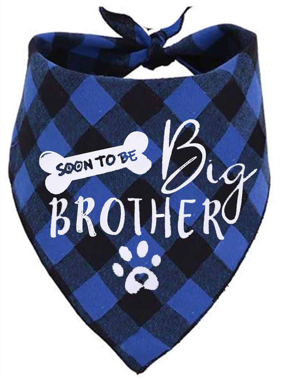 Bandana para perro Big Brother, reversible a cuadros, baberos triangulares para mascotas