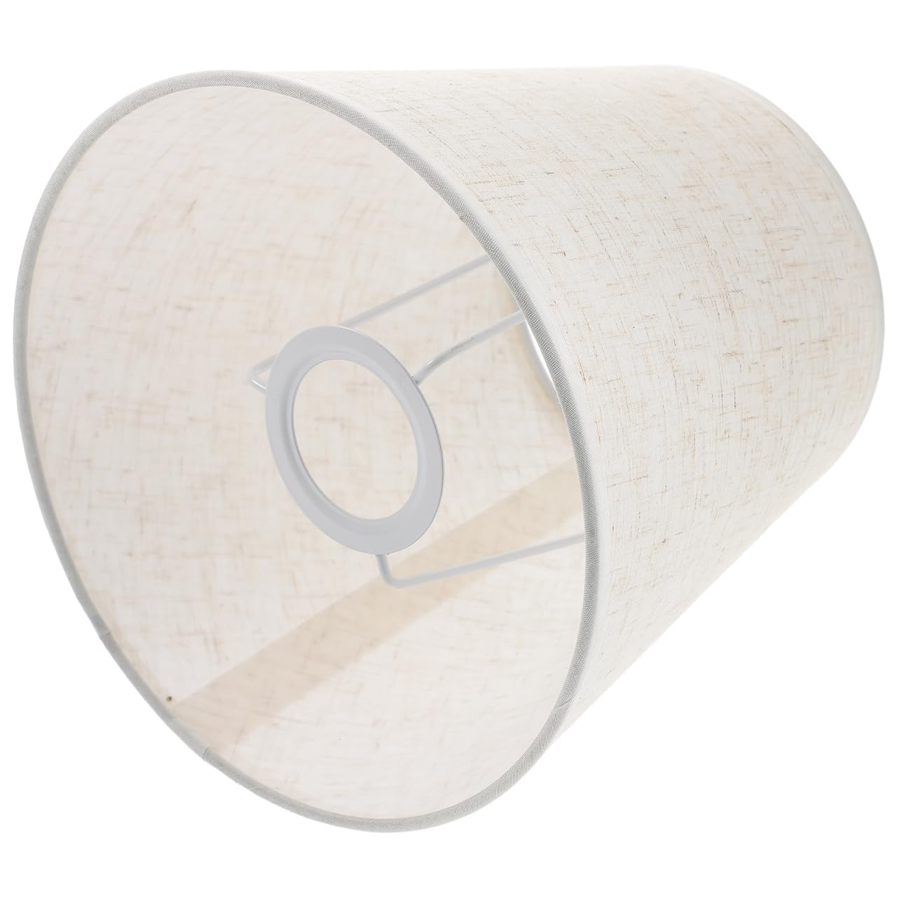 jojofuny Pantalla De LáMpara De Mesa E27 De Lino Beige, DiseñO Moderno Y Elegante, TamañO Inferior 19 Cm, Superior 13 Cm, Altura 17 Cm, Ideal Para DecoracióN En Hogar, Hoteles