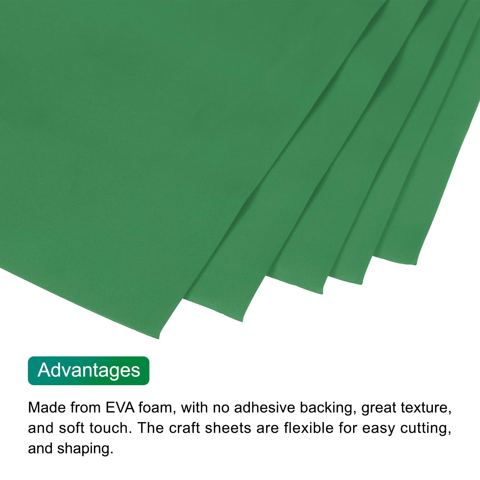 QUARKZMAN Paquete de 10 Hojas de Espuma EVA Verde Hierba 90cm x 50cm
