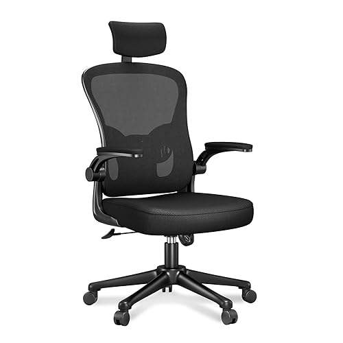 rattantree Sedia da Ufficio, Sedie Ufficio Scrivania con Poggiatesta Regolabile, Sedia Ergonomica per Computer con Braccioli Regolabili e Supporto Lombare per Home Office