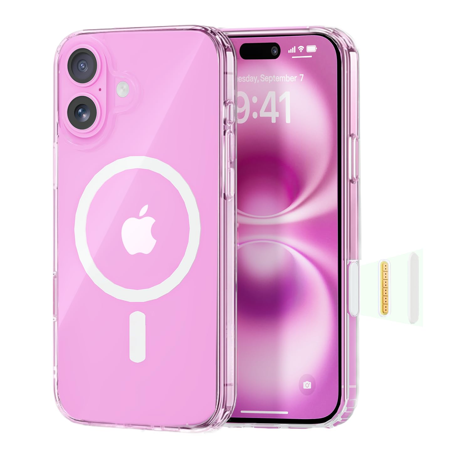 Yimilife for iPhone 16 Case, Camera Control, Compatible with MagSafe, 4-Corner Airbag Anti-Drop Protection, Shockproof & Anti-Yellowing, Slim Phone