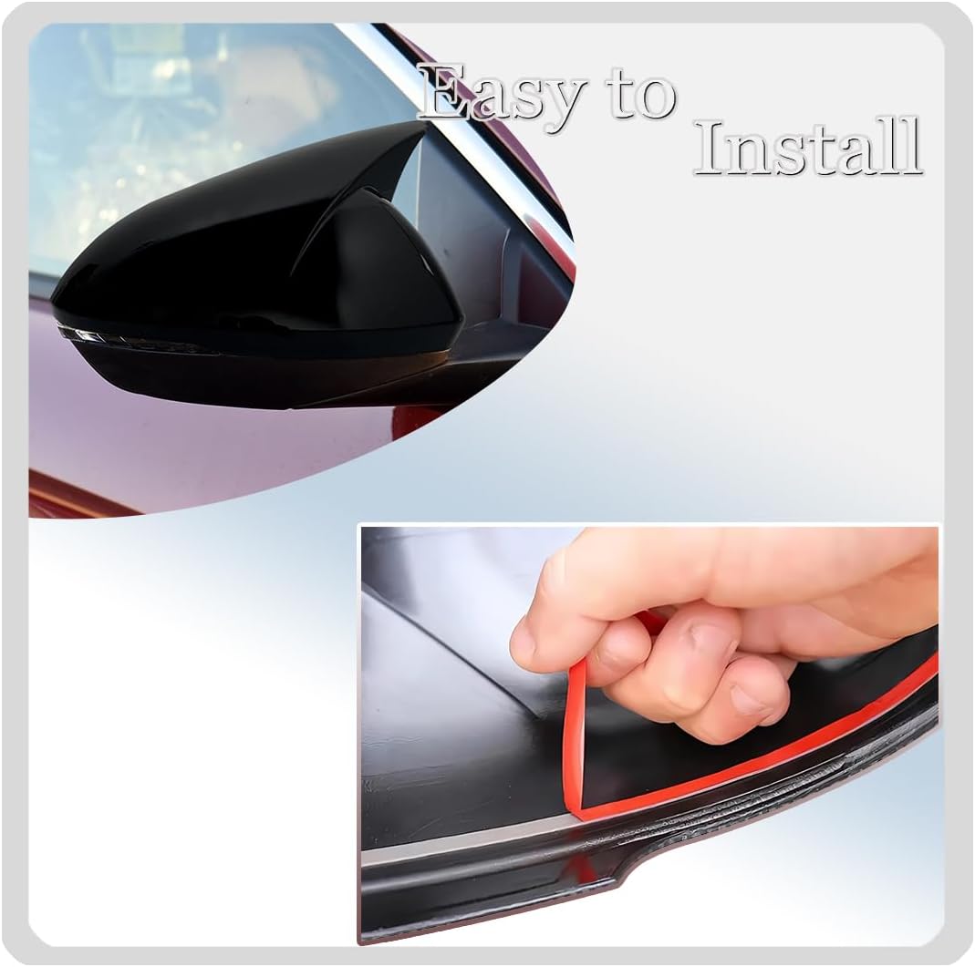 Rear View Mirror Cover, for Buick Regal 2017 2018 2019 2020 - Bright Black Turn Signal Housing Cover，Horned Mirror Cover Sets Accessories