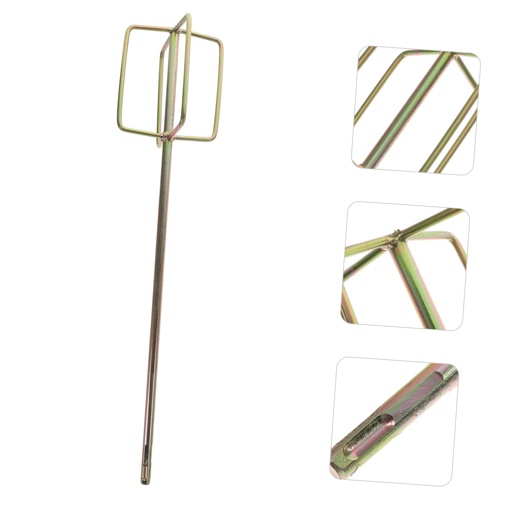 WOONEKY Varillas Mezcladoras Cuadradas Para Taladro Eléctrico, Accesorios Resistentes Para Cemento y Pintura, 2 Piezas Reciclables Para Construcción y Bricolaje