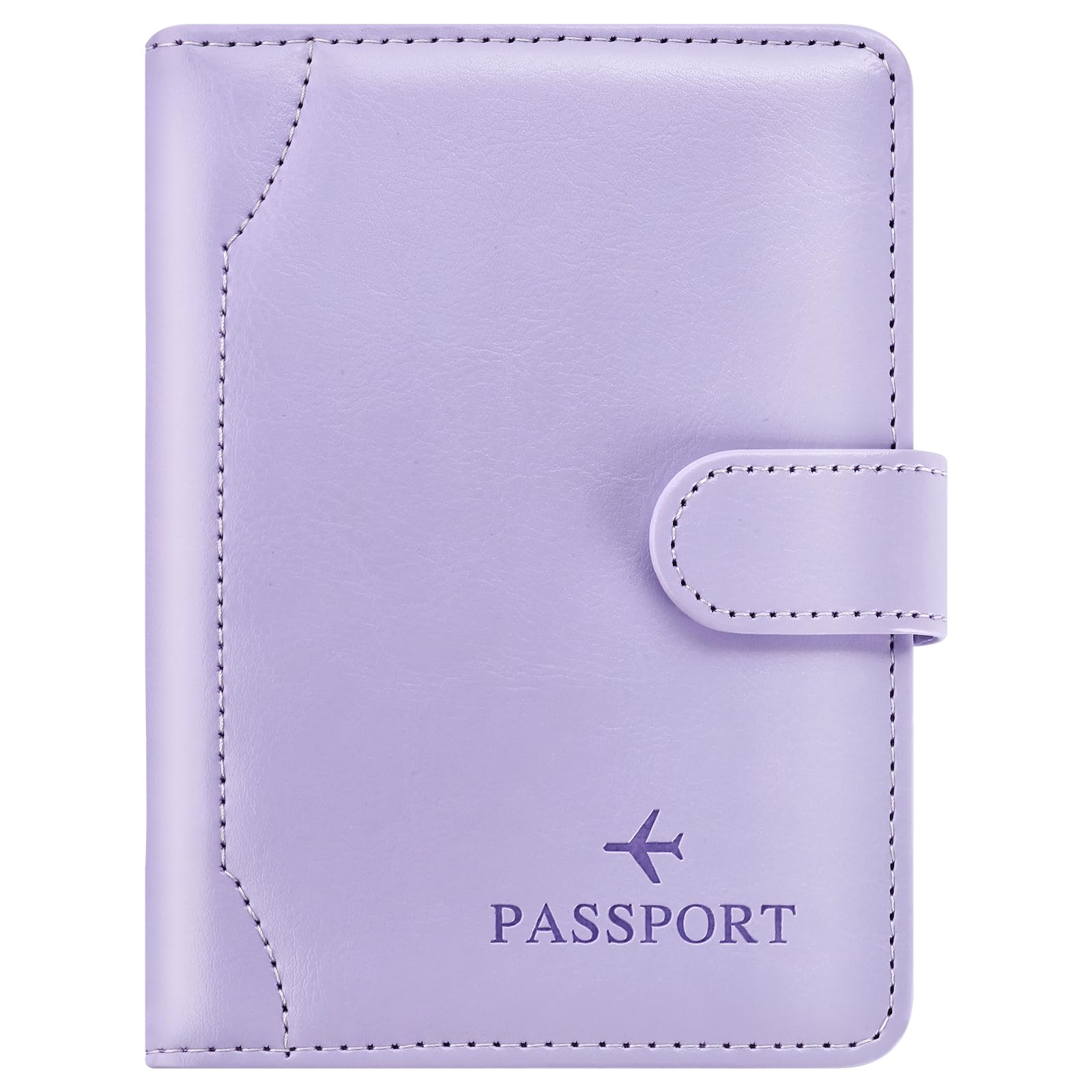 Herain Light Purple Passport Holder for Travel Cruise Essentials, Passport Wallet Cover Case Women Men Family, RFID Passports Book Holders Travel