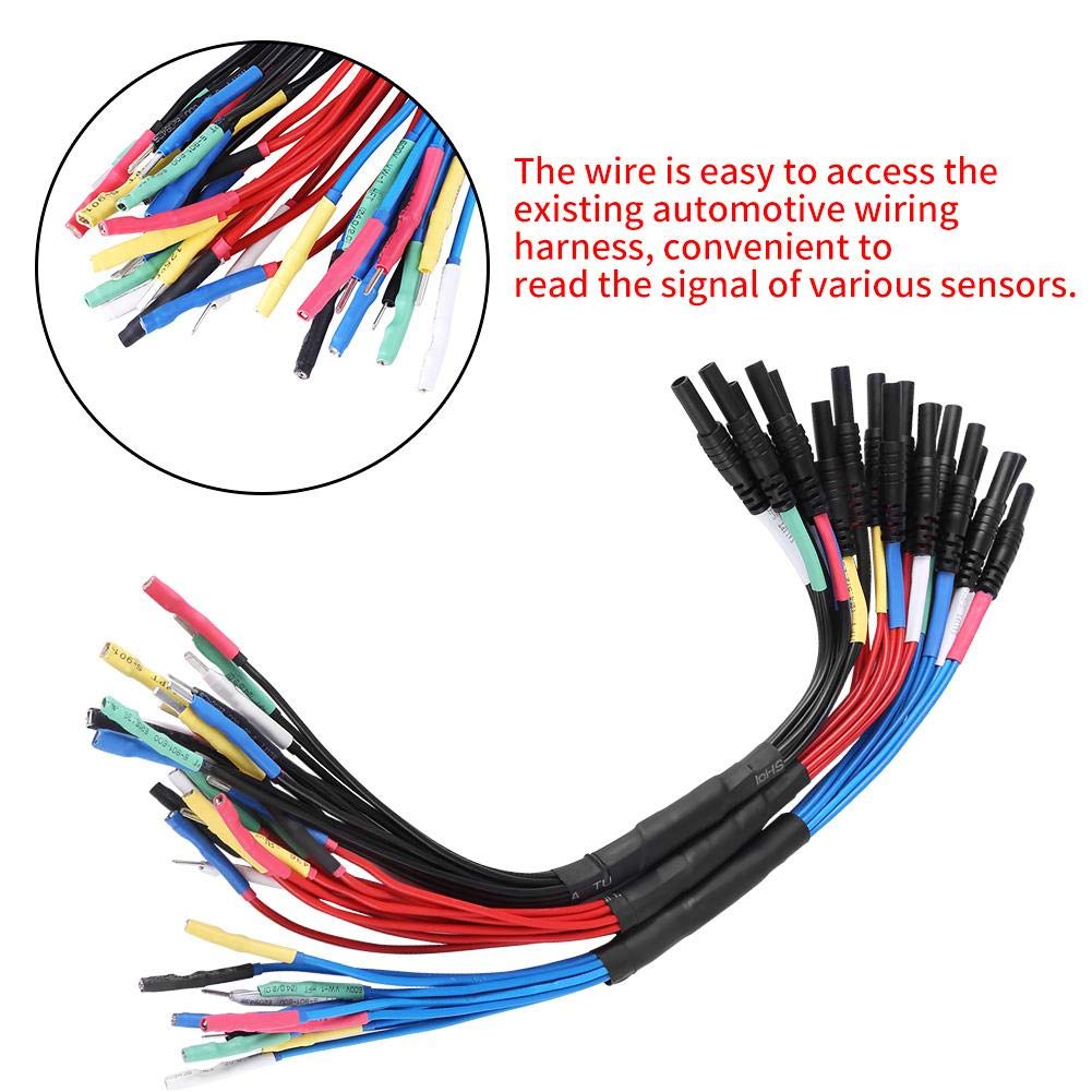 6 canales Universal Breakout Leads para Oscilliscope de diagnóstico automotriz 4 tamaños 0.6mm, 1.5mm, 2.3mm y 2.8mm Conjunto de electrodos（HT306）(Negro)