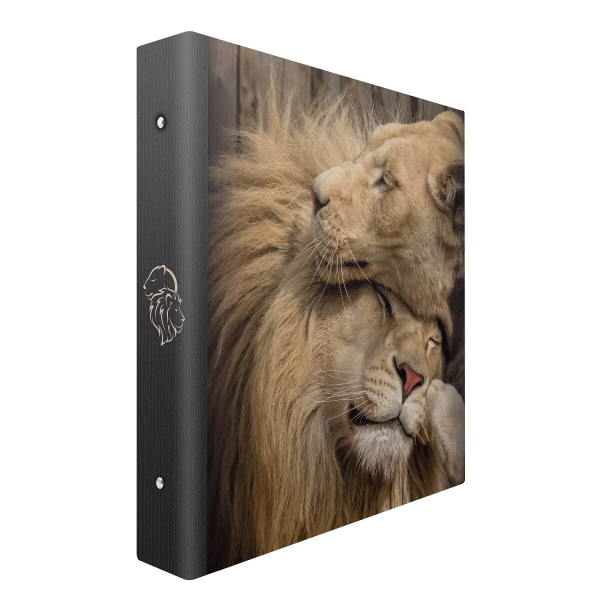 Ceanothe Album Photo Pochettes à Anneaux - Amour de Félins - 80 Pages - 400 Photos de 11,​5x15cm - Marron - Savane - Lion Royal- Fabriqué en France