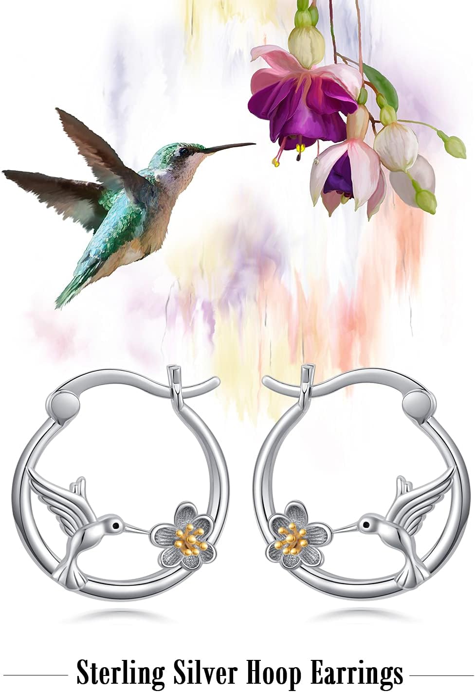 925 Sterling Silver Small Hoop Earrings for Sensitive Ears Cute Animal Jewelry Gifts for Women Daughter - Image 5