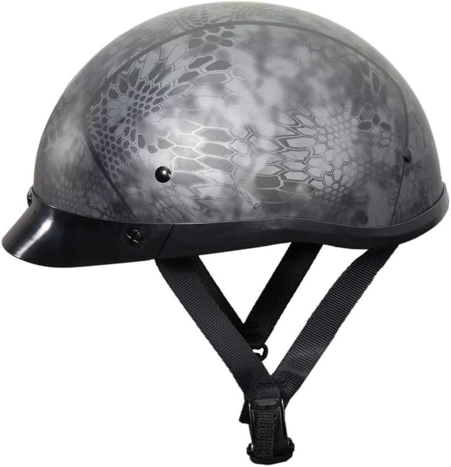 Fulmer Powersports 300 Phantom Low Profile Motorcycle Half Helmet - Kryptex Gray