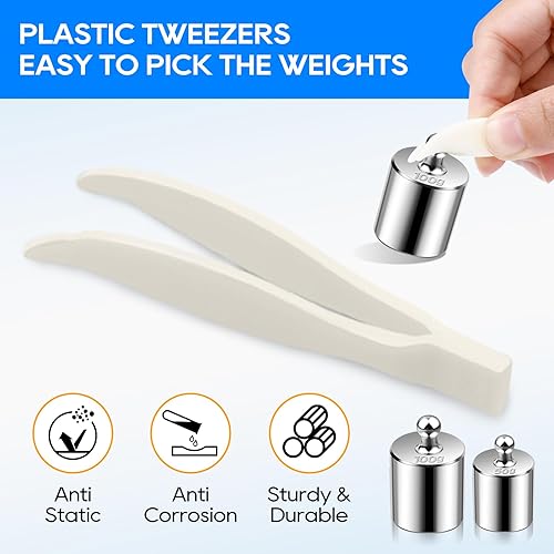 Miniatura 37 de UCEC Pesas de calibración para báscula digital, juego de pesas de calibración, 0.04 oz 0.07 oz 0.18 oz 0.35 oz 0.71 oz juego de pesas con caja