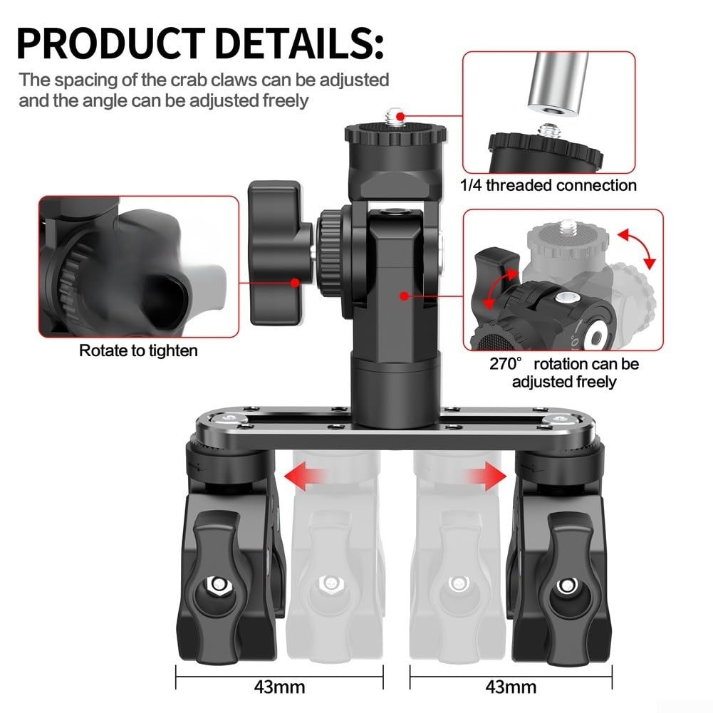 Supporto Manubrio Action Cam 360° Rotazione