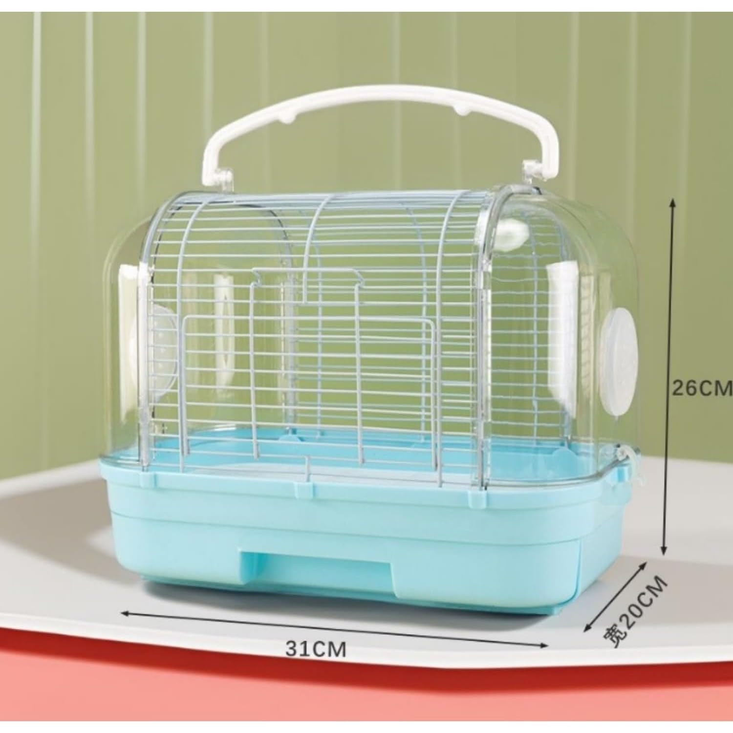 Amazon | アクリル製 インコお出かけキャリーケージ ハンディ 小型