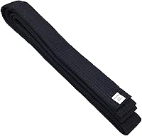 KRISMYA Black Karate Belt 280cm - Taekwondo Judo Martial Arts Belt, 100% Cotton, Durable & Comfortable