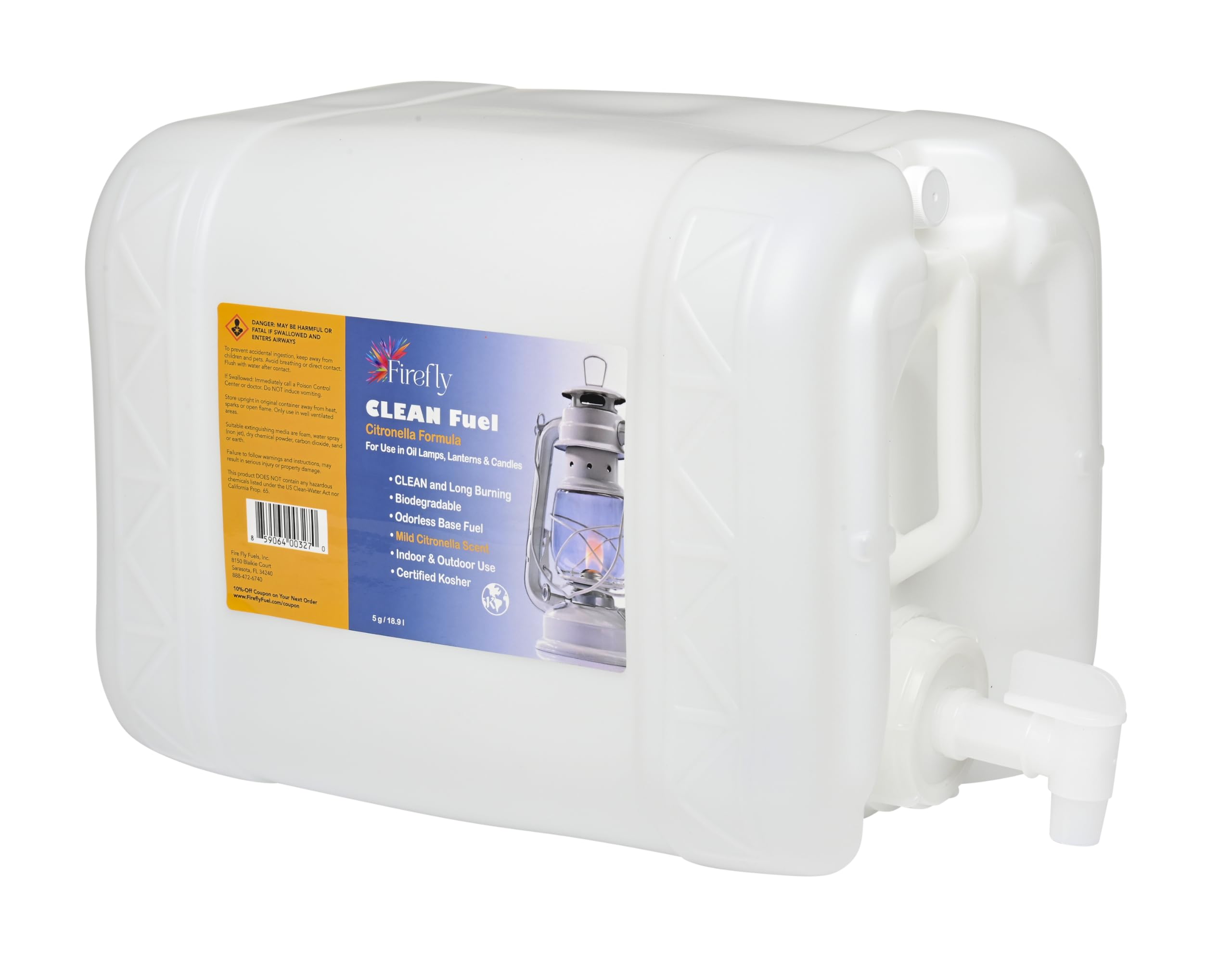 Firefly - Clean Fuel Citronella Lamp Oil - Smokeless 5 Gal