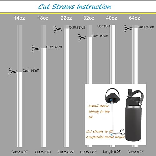 Miniatura 5 de Tapa de popote para Hydro Flask boca ancha, tapas con popote para Hydroflask boca ancha de 32 40 onzas, tapa de repuesto superior, accesorios de