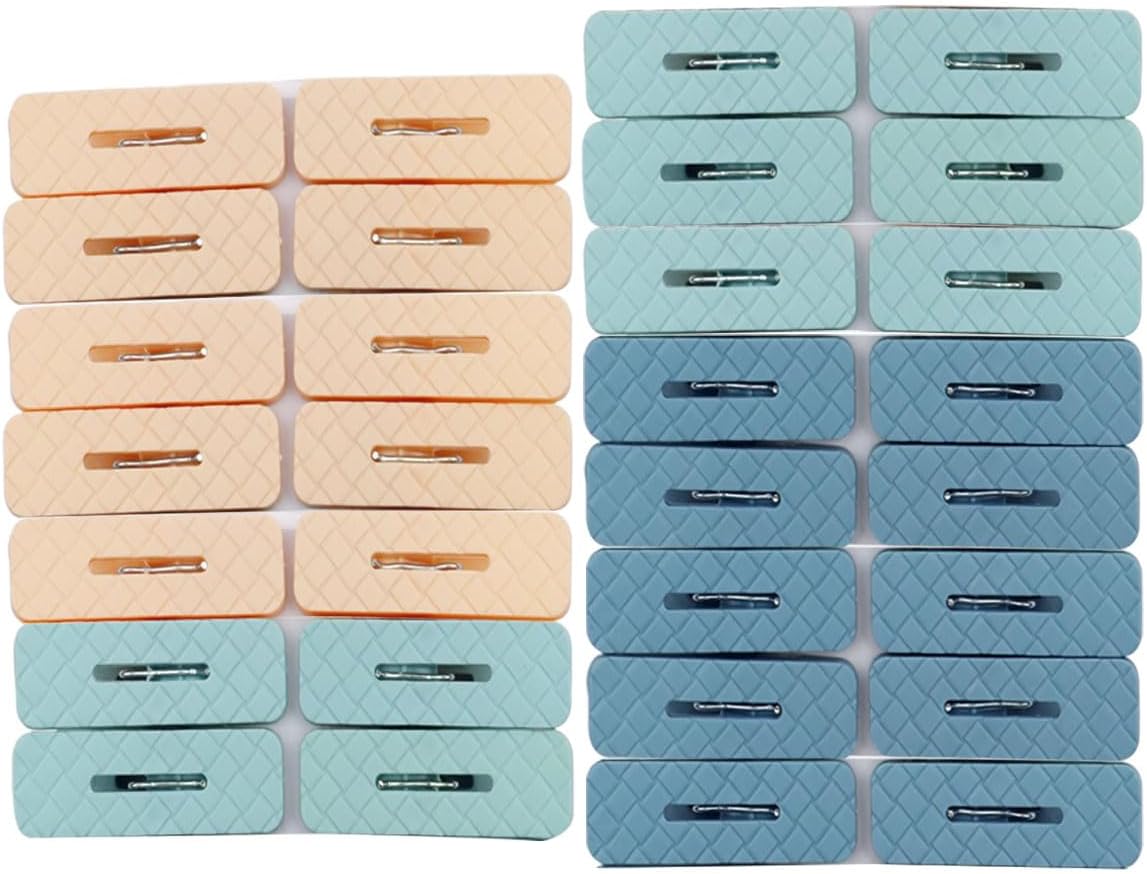 Colorful Plastic Clothespins - Heavy Duty Laundry Clothes Pins Clips Pegs, Drying Line Pegs Small Colored Clothes Pins for Outdoor, Clothesline Crafts Picture Clips Food Package Clips | 30 PIECES