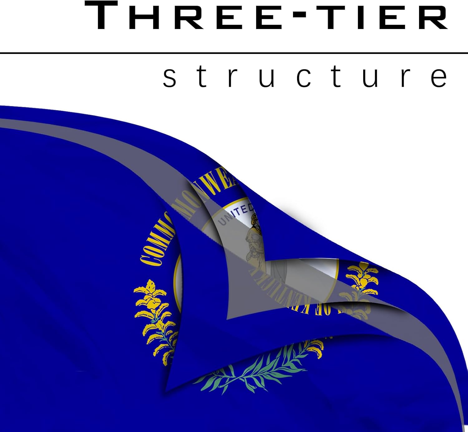 Kentucky State Flag 3x5 Double Sided KY Flags Heavy Duty 100% Polyester with 2 Brass Grommets for Outdoor Indoor Wall - Image 2