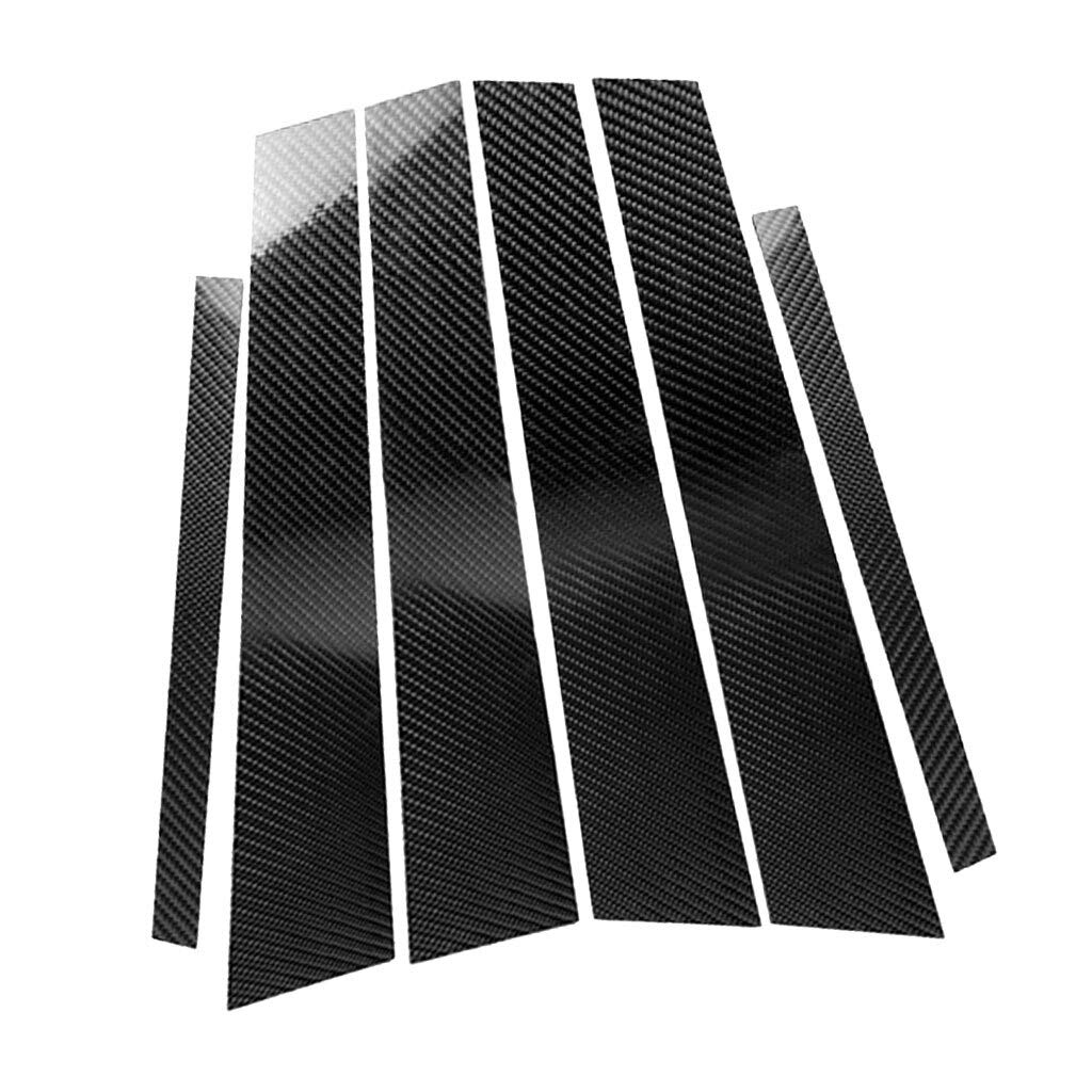 3D Black Pillar Post Trim Cover Fit For Bmw 3 Series E90(2005-2012)