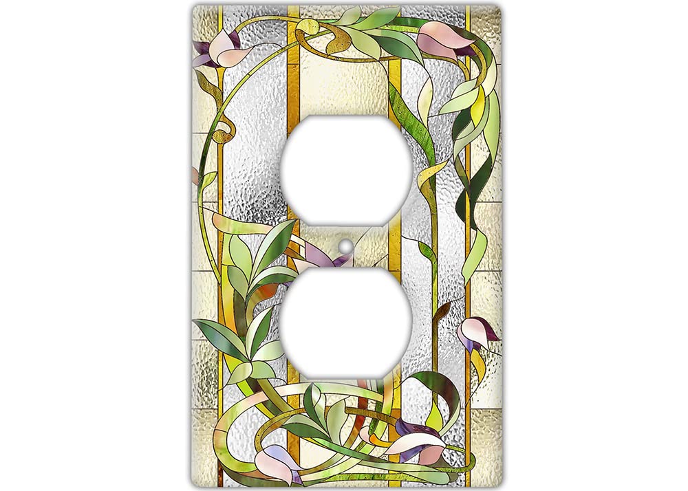Decorative Wall Switch Cover Plate Stained Glass Window