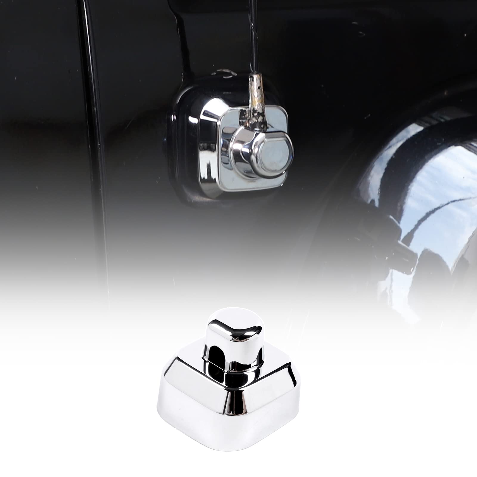 Car Antenna Base Cover Trim Fit for Hummer H3 2005-2009, Side Antenna Base Bezel Cover Antenna Mount Decoration, ABS (Chrome)