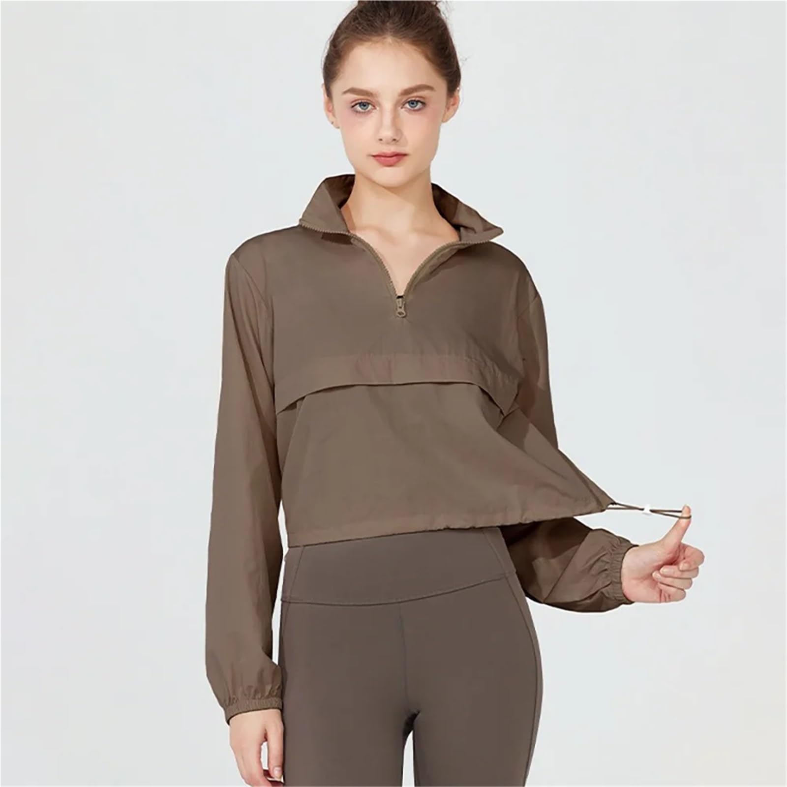 Chaqueta Deportiva Mujer Running Chaqueta ligera y resistente al viento for mujer, de manga larga, con protección solar, for yoga, informal, for deportes, senderismo running
