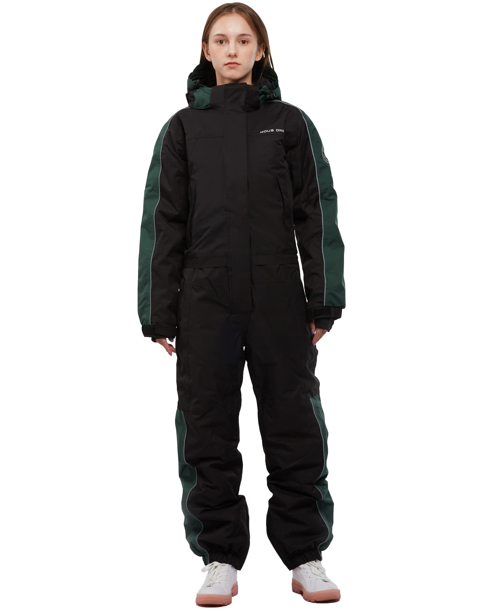 MOUS ONE Women One Pieces Ski Suits Waterproof Warm Insulated Ski
