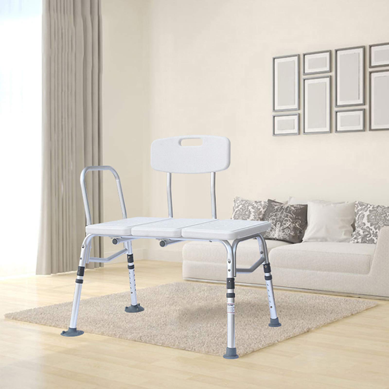 Silla de Ducha para Bancos de Ancianos Elevadores de Bañera de Altura Ajustable para Personas Mayores y Discapacitados Ayudas de Ducha Asiento de Ducha Taburete de Ducha con Brazos