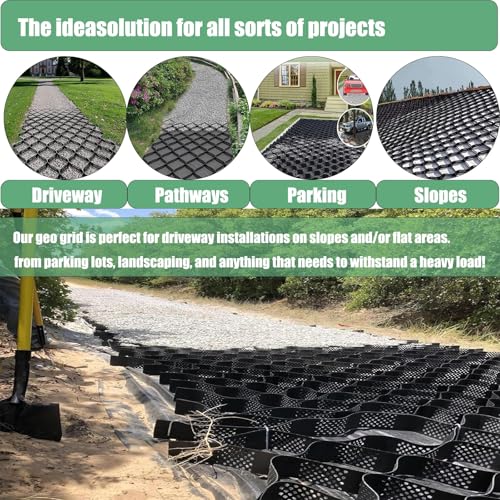 Géogrille de stabilisation de sol en gravier avec grille alvéolaire 5cm