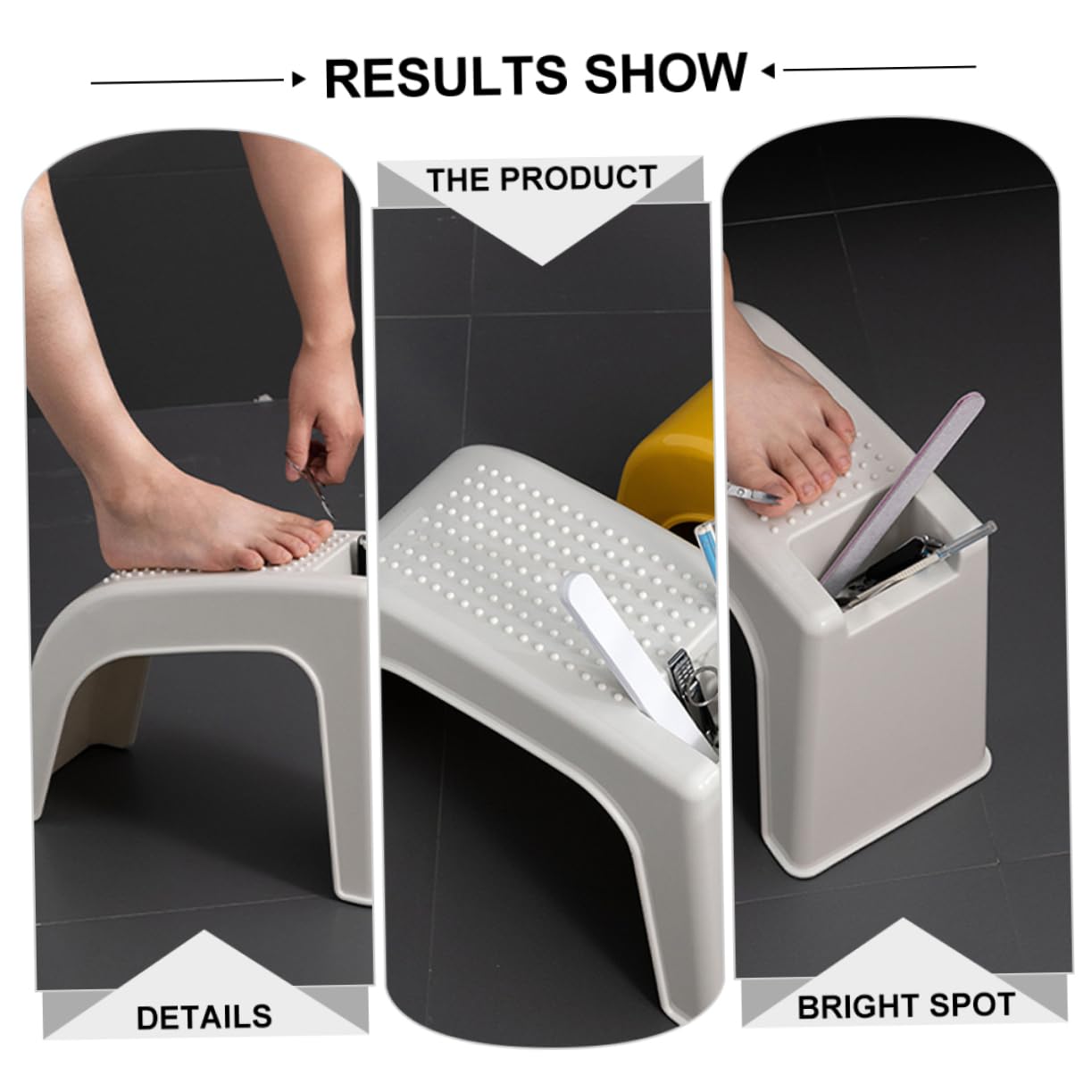 WOFASHPURET Home Shower Pedicure Stool Practical Foot Rest for Bathroom Shower Foot Stool for Pedicure and Foot Care at Home