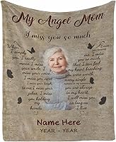 Vista 139 de Custom Memorial Blankets with Photo to Your Loved One's Memory, Memory Lane in Loving Memory Photo Blanket to Remind You of Your Beloved Ones 40x50