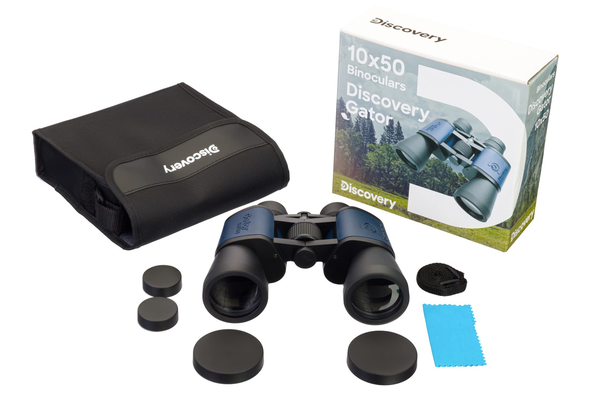 Discovery Gator 10x50 Szerokokątna Wodoodporna Lornetka z Pryzmatami Porro