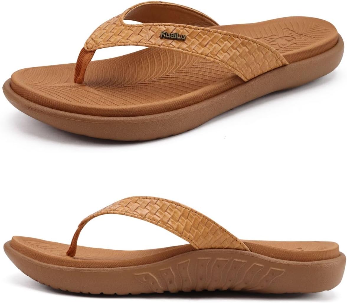 Womens Flip Flops Ladies Yoga Mat Comfortable Walking Thong Sandals With Plantar Fasciitis Arch Support Slip On Indoor Outdoor For Summer