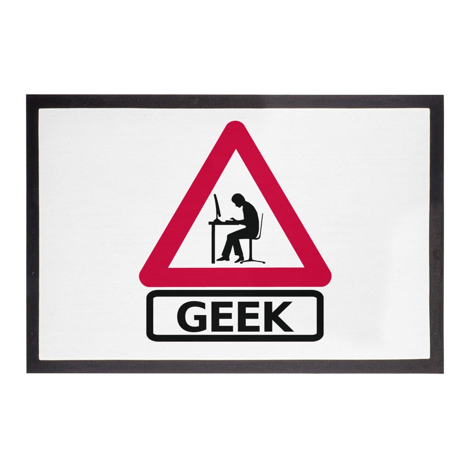 Paillasson attention geek jeux vidéo tapis entrée 60x40 anti-saleté